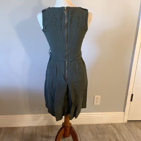 [Marvin Richards] Green Military Belted Dress - Size 4 - Picture 4 of 6